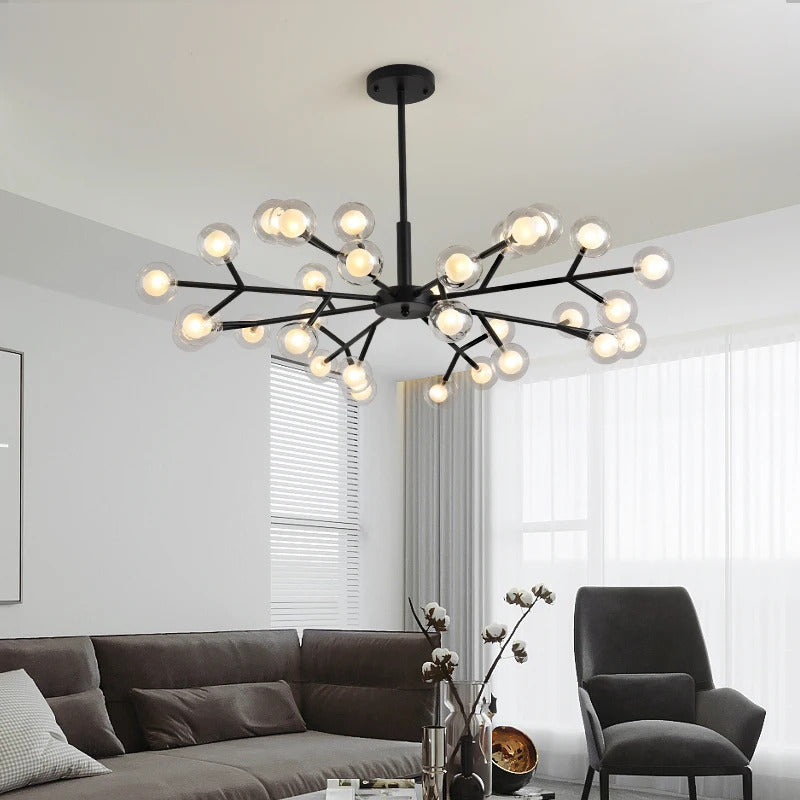 Nordic molecular chandelier G4 bulb ball chandelier
