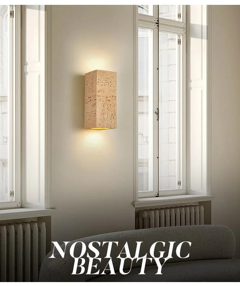 Nordic cave stone wall lamp Square outdoor cement Wall Lamp LED Sconce