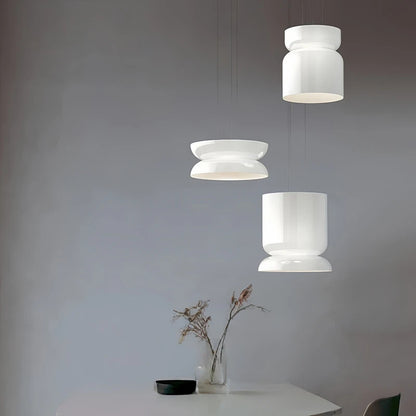 Italian Creative White Glass Shade Pendant Lights Nordic Led Bedside Lamp Round Hanging Lighting for Bar Dining Room Decor Light