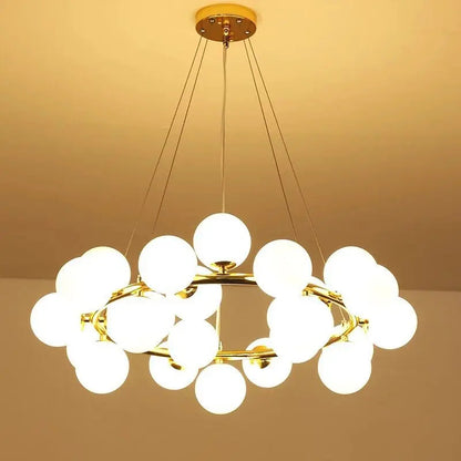 Nordic Round chandelier Glass Ball Chandeliers Living room ring scandinavian lamp fixtures