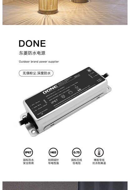 Outdoor waterproof lawn floor light Nordic rattan standing lamp Solar courtyard garden balcony