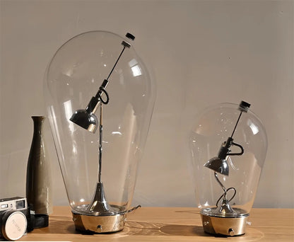 Italian Vintage Dimmable Table Lamp Rotary Glass Desk Light