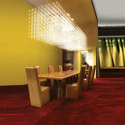 Modern Luxury Rectangular Chandelier LED Firefly Chandelier
