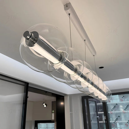 Italian Glass Bubble Pendant Light Dining Room Table Luce Sferica Glass Linear Lights Chandelier for Kitchen Island Bar Counter