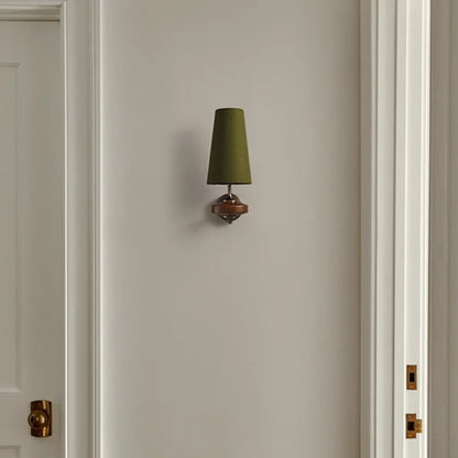 French Vintage Solid Wood Wall Lamp Luxury Retro Bedside sconce light