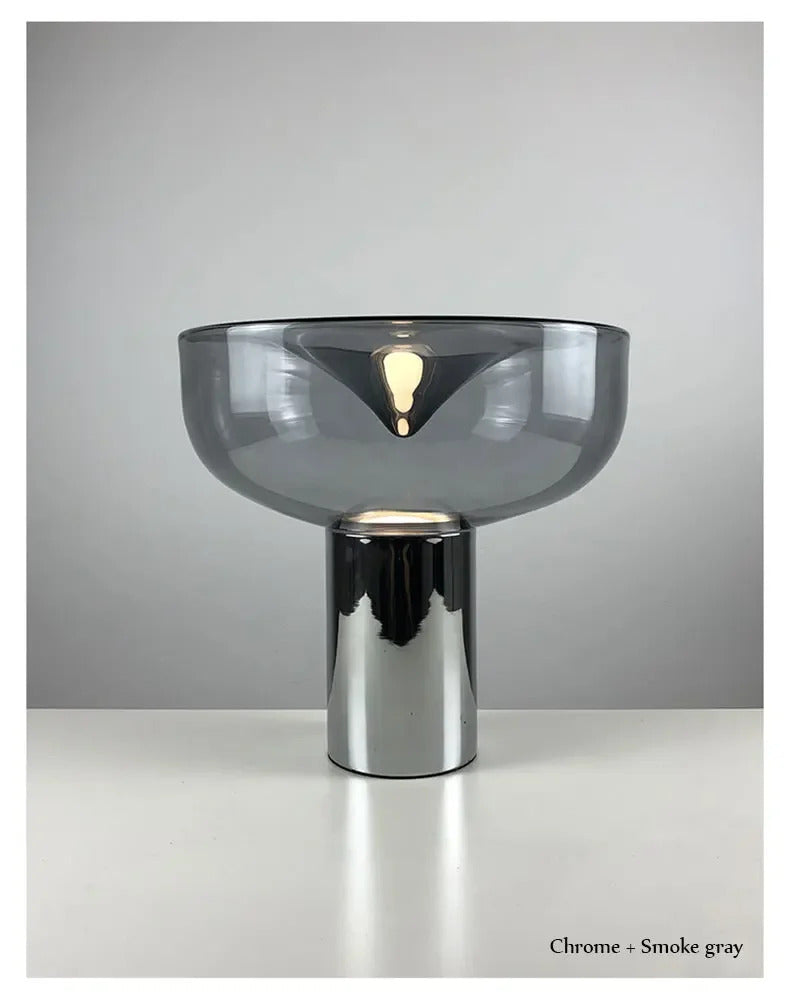 Modern Simple Bedside Table Lamp Nordic Light Luxury Radar Design Model Living Room Bedroom Bedside Light Glass Decorative LED