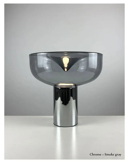 Modern Simple Bedside Table Lamp Nordic Light Luxury Radar Design Model Living Room Bedroom Bedside Light Glass Decorative LED