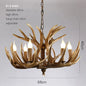 Rustic chandelier industrial wind lamps restaurant Internet cafe decoration antler lamp
