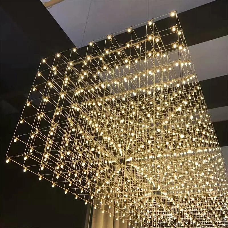 Modern Luxury Rectangular Chandelier LED Firefly Chandelier