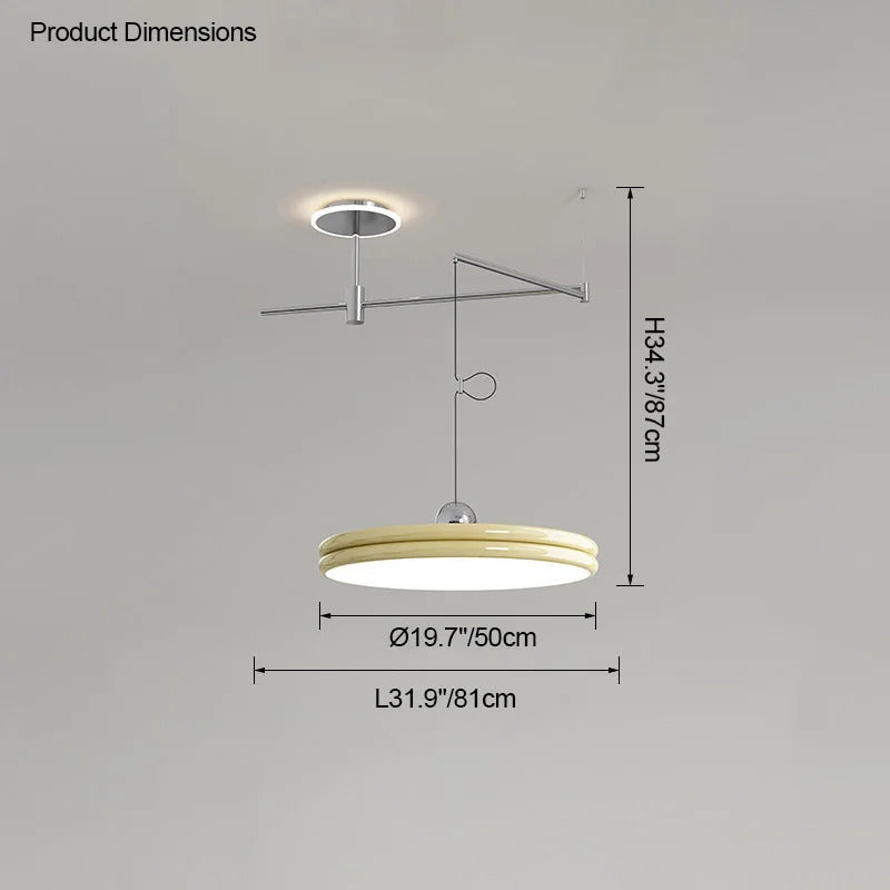 Dining table light modern chandelier Round Reading Desk Light