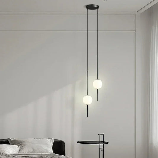 Nordic Simple Glass Ball Pendant Lights Dining Room Bedroom Decor Hanging Lamp