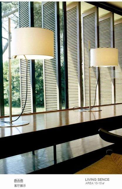 Japanese Liftable Wooden Lamp Wabi Sabi Fabric Floor Lamp