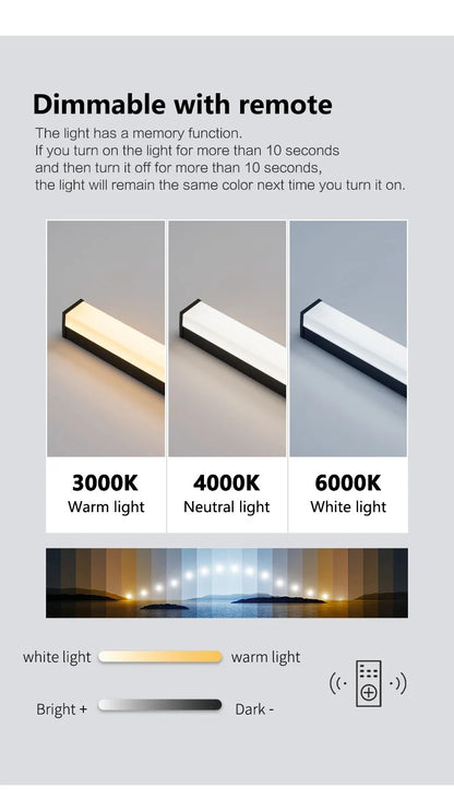 Modern Waterproof Outdoor Long Strip Wall Light