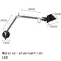 Italian swing arm wall lamp LED Silver Black wall lamp Rotatable Adjustable Reading Lights Decor wall mounted bedside lights