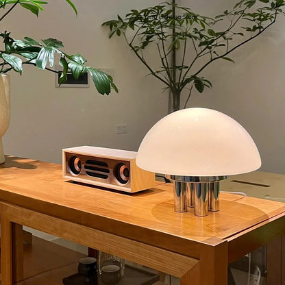 Mushroom Milk White Acrylic Retro Style LED Lights Romantic Nordic Home Decor Living Room Study Bedroom Warm Table Lamp