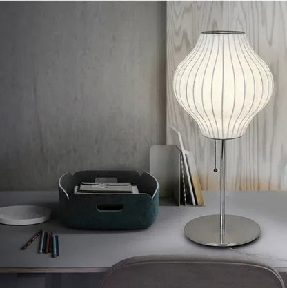 Nelson bubble table lamp wabi sabi white Silk floor light Danish designer Living Room Sofa Side Bedroom Bedside Led Standing Lam