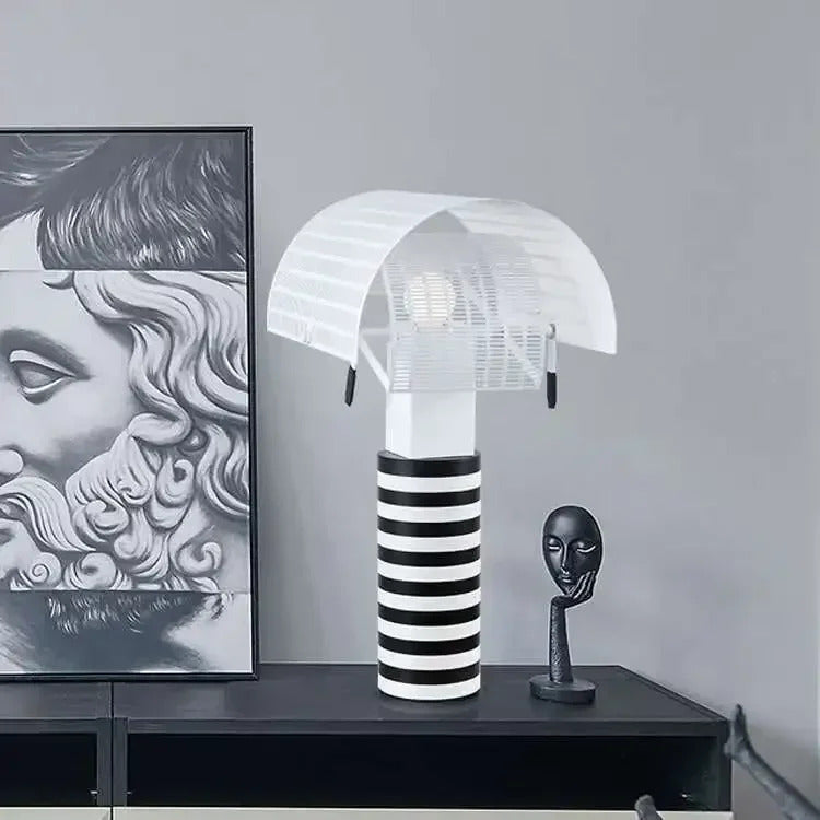 Italian Hot Sales Black White Creative Lamp Children's Bedroom Living Study Room Exhibition Hall LED Stripe Table Lighting