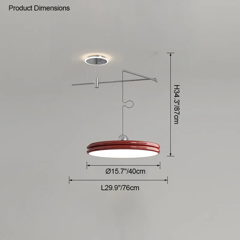 Dining table light modern chandelier Round Reading Desk Light