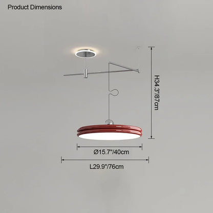 Dining table light modern chandelier Round Reading Desk Light