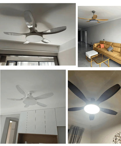 Nordic Large Ceiling Fans light Modern Natural wood color Simple Remote Control Ceiling Fan lamp