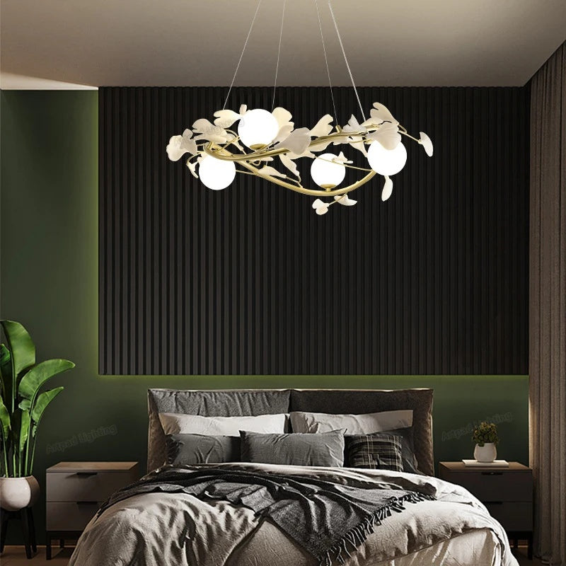 Ginkgo Orb Chandelier