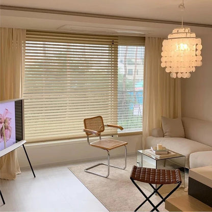 Real Shell Pendant Lights Gold Chrome Metal Romantic Beautiful Hanging Lamp Euphonious Voice E27 For Foyer Bedroom Dining Room