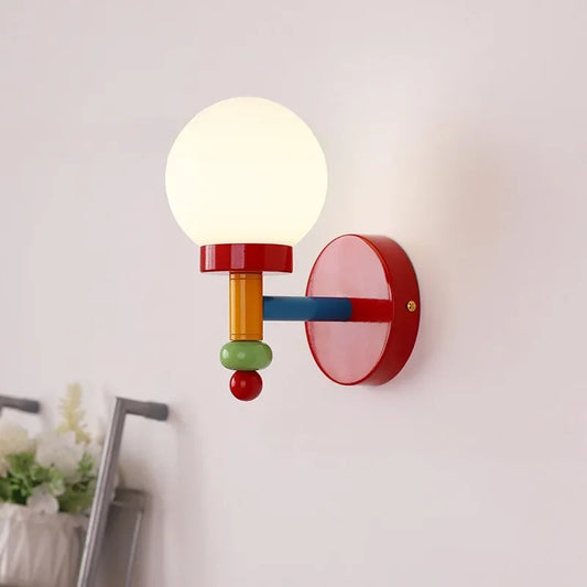 Colorful Memphis Vintage wall lamp Nordic Children's Bedroom bedroom pendant light