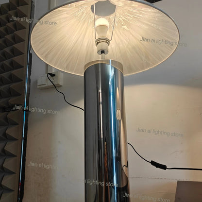 H5 Modern Bamboo Hat Stainless Steel Floor Lamp Simple LED E27 Light Bulb Model Room Bedroom Study Designer Hat Desk Decoration