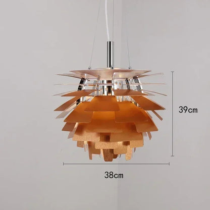 Denmark PH Pinecone Pendant Chandelier Aluminum LED Suspension Lamp