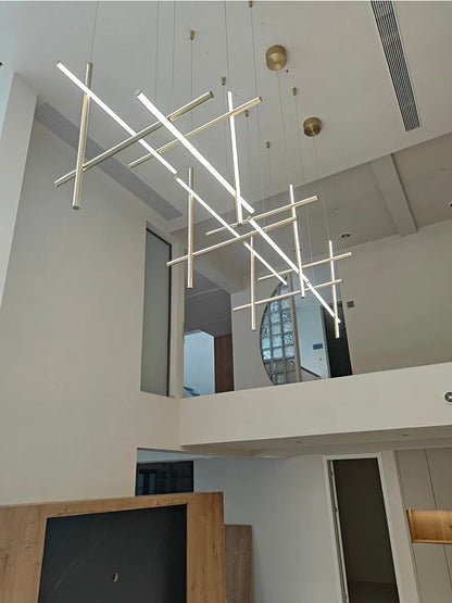 Coordinates Chandelier Modern LED Linear Ceiling Chandelier