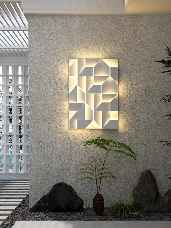 Outdoor Waterproof wall lamp Creativity 3D Model Led Sconce lights Square Wall lighting