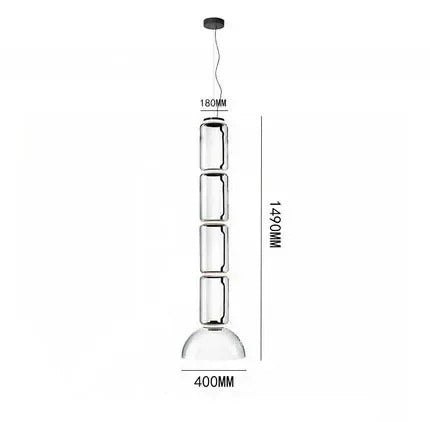 Italian Designer Glass Lampshade Pendant Light Minimalist LED Chandelier for Living Room Dining Table Home Decor