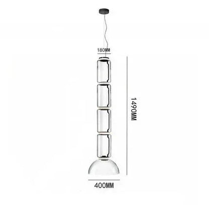 Italian Designer Glass Lampshade Pendant Light Minimalist LED Chandelier for Living Room Dining Table Home Decor