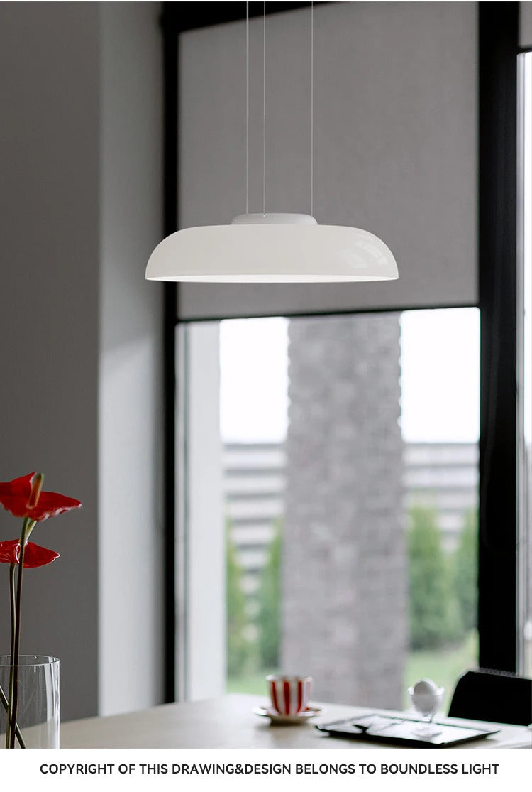 Italian Creative White Glass Shade Pendant Lights Nordic Led Bedside Lamp Round Hanging Lighting for Bar Dining Room Decor Light