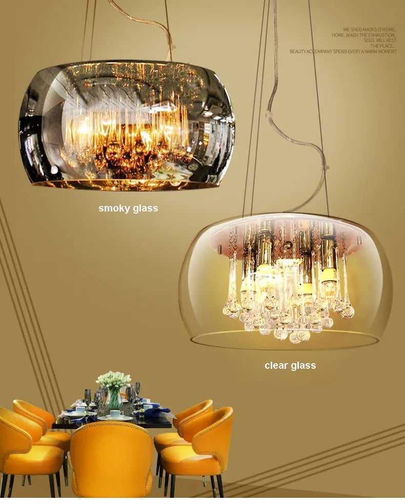 Nordic pendant lamp Luxury Glass Light Fixture crystal pendant lighting