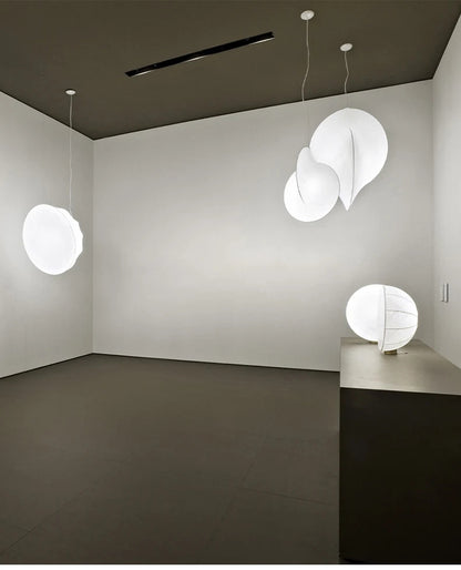 Japanese Silk Chandelier LED Wabi Sabi Pendant Lamp Living Room LED Cocoon Lamp