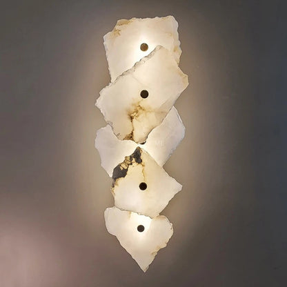 Natural Marble Luxury Wall Lamp Nordic Irregular stone Sconce light