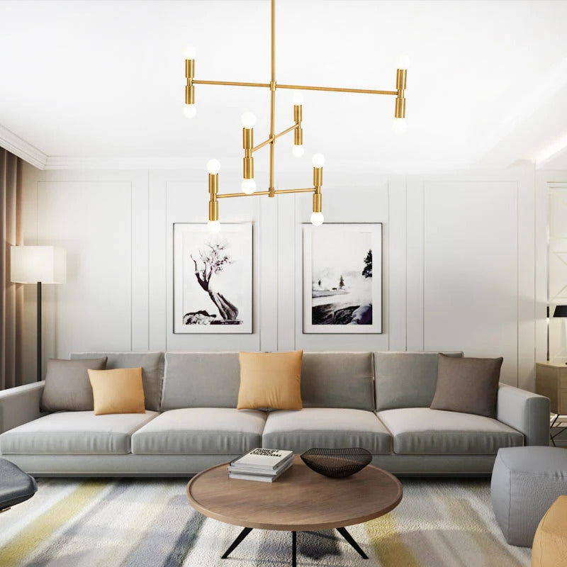 Atomium Chandeliers Post-modern Iron Art Creative Bamboo branching bubbles foyer chandelier