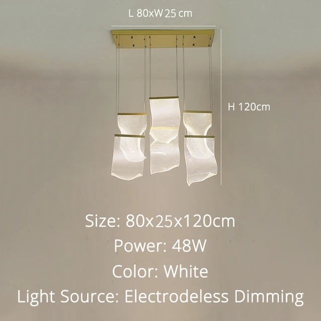 Rinkle Suspended Lights Modern Guide stairwell Chandelier