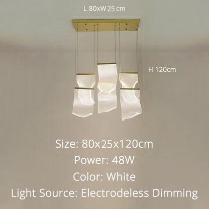 Rinkle Suspended Lights Modern Guide stairwell Chandelier