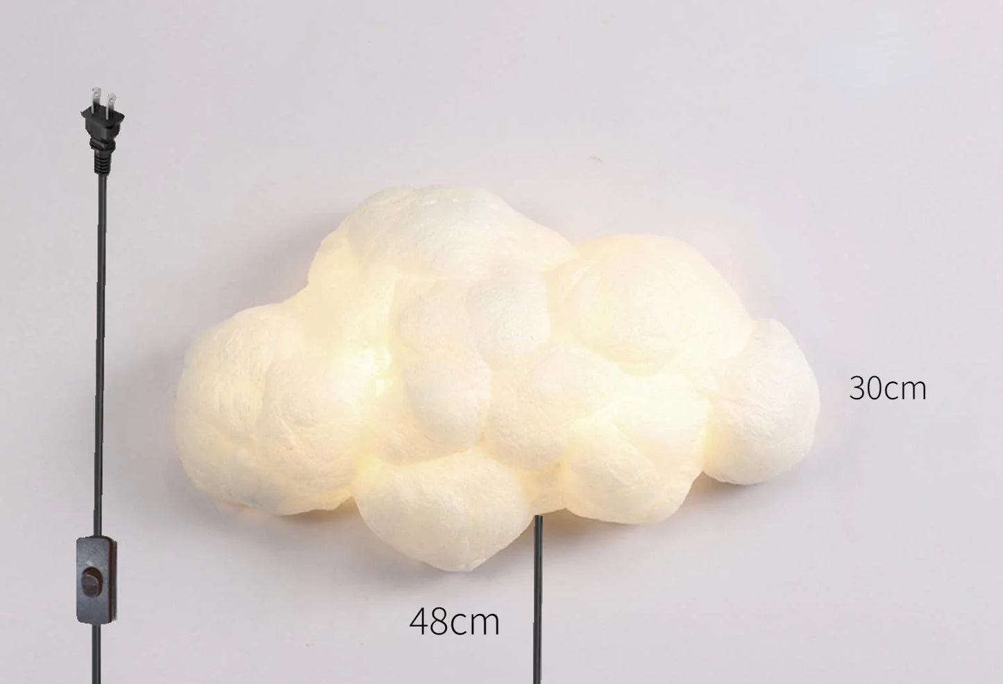 Novelty Cloud Wall Sconce Light Kids Children Bedroom Bedside Cartoon Cotton wall lamp