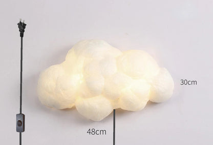Novelty Cloud Wall Sconce Light Kids Children Bedroom Bedside Cartoon Cotton wall lamp