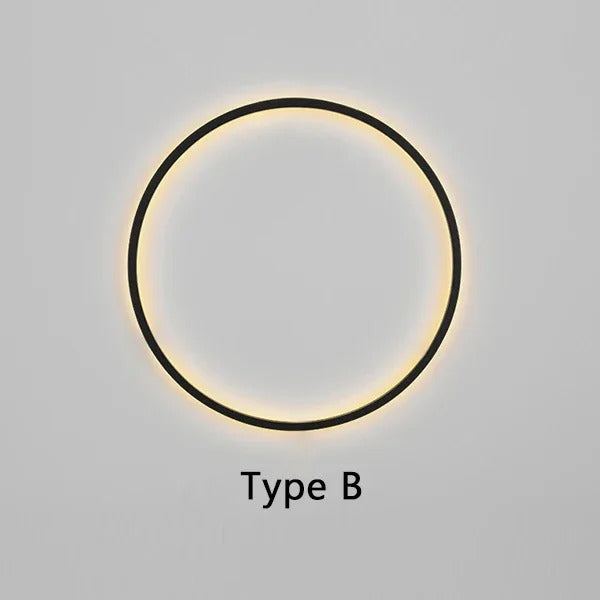 Nordic Minimalist Circle Background LED Wall Lamp Modern sofa background wall lights