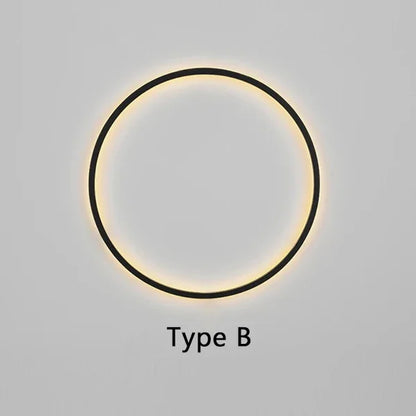 Nordic Minimalist Circle Background LED Wall Lamp Modern sofa background wall lights