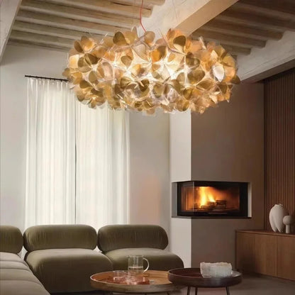 Italian Art Flower Petal Style Pendant light Nordic Clouds Led Chandelier
