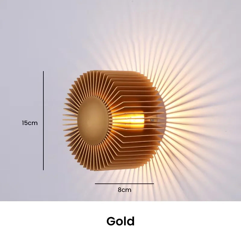 Modern small wall lamp Designer aluminium wall light Black Rose Gold bedroom night sconce