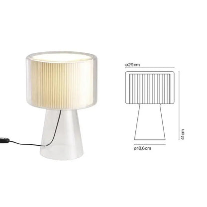 Mercer Glass Led Table Lamp, Postmodern Designer Glass Bedside Table Light, Nordic Bedroom Table Lights For Living Room Sofa