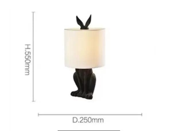 Nordic LED rabbit table lamp Designer resin rabbit desk lamp for study bedroom children's room reading led light bedside lamp