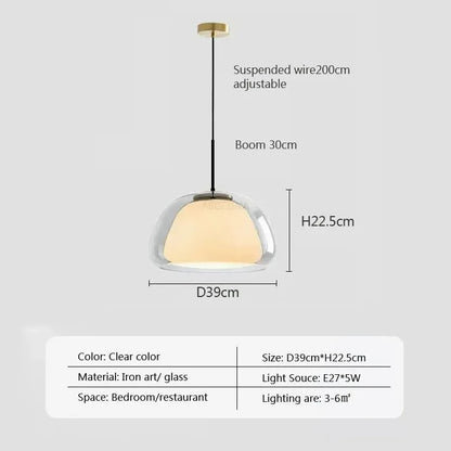 Nordic Glass Jellies Design Hanging Lamp Indoor Dining Living Room Pendant Light