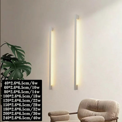 Modern Black Long Strip Wall Lamp Outdoor waterproof Corridor staircase wall light